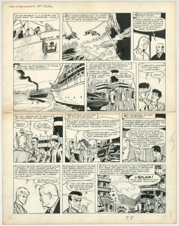 Tibet - Ric Hochet, Défi à Ric Hochet, Planche originale n°3