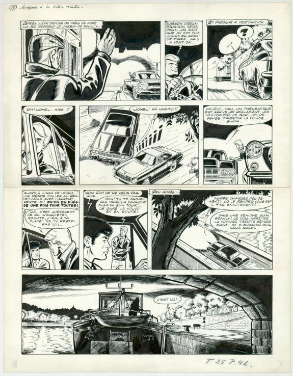 Tibet - Ric Hochet, Suspense à la télévision, Planche origin