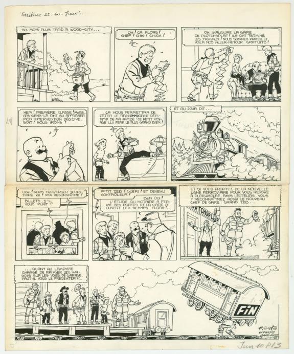 Tibet - Chick Bill, Territoire 22, Planche originale n°60, c