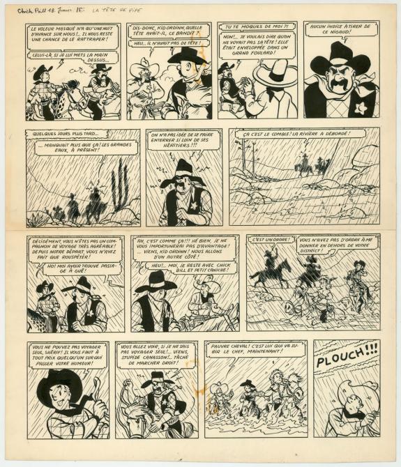 Tibet - Chick Bill, Alerte à Marracas, Planche originale n°1