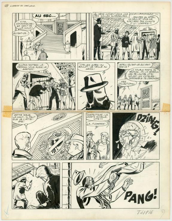 Tibet - Ric Hochet, L'Ombre de Caméléon, Planche originale n