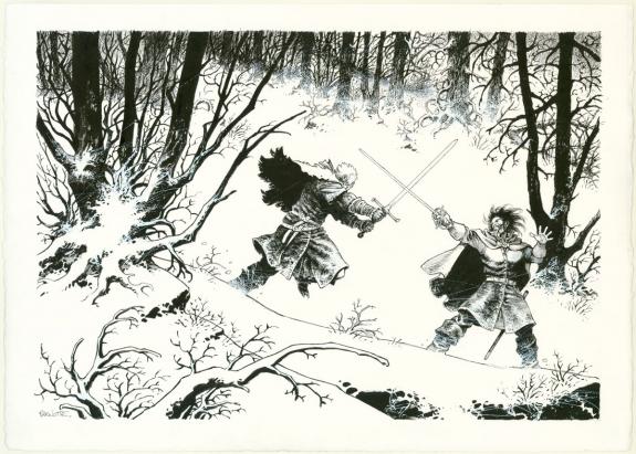Joël Parnotte - Le Maître d'armes, Illustration originale, p