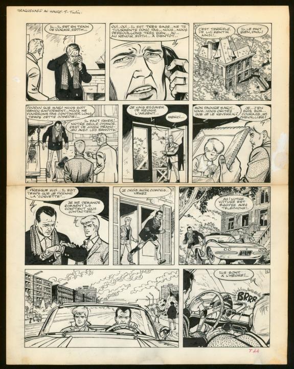 Tibet - Ric Hochet, Traquenard au Havre, Planche originale n