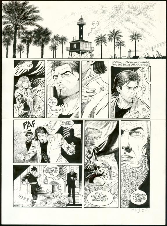 Olivier Grenson - Niklos Koda, Arcane 16, Planche originale 