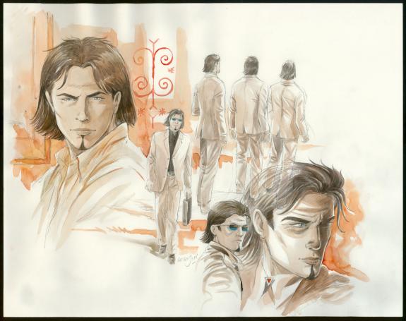 Olivier Grenson - Niklos Koda, Illustration originale étude 