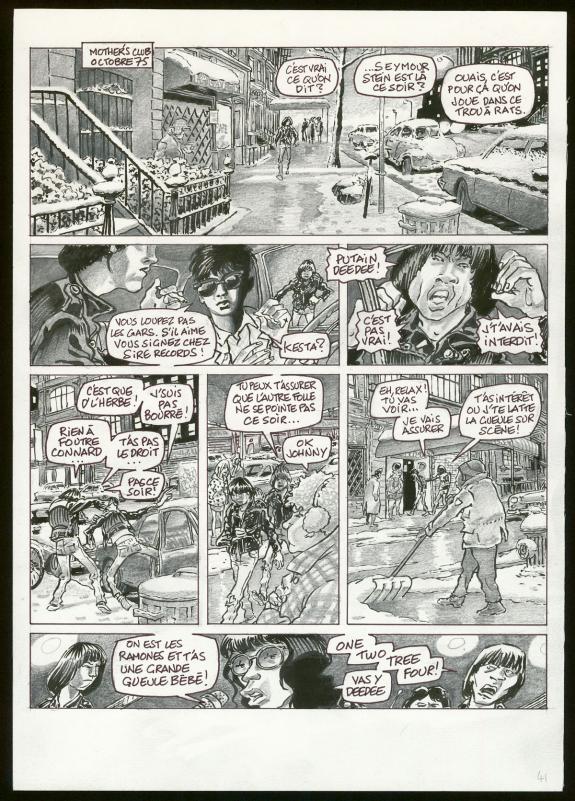 Eric Cartier - One, two, three, four, Ramones !, Planche ori
