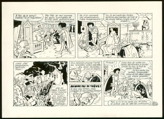 Olivier Schwartz - Johan et Pirlouit (Spirou n°3883), Planch