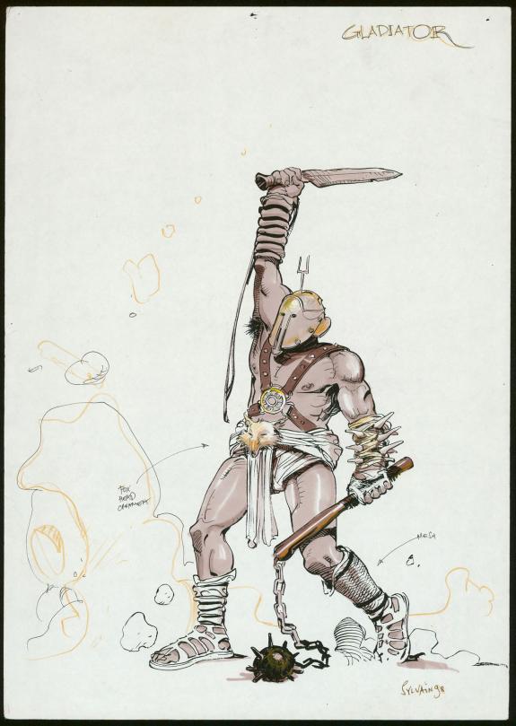 Sylvain Despretz - Gladiator , Story board pour le film Glad