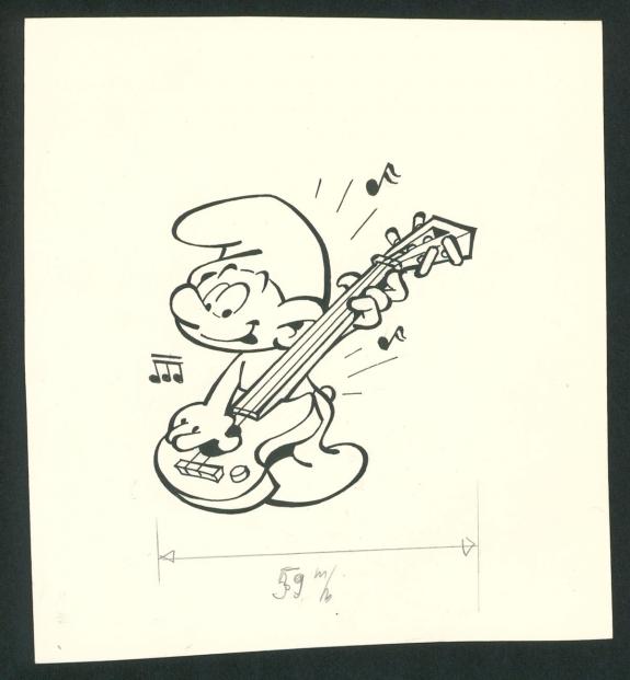 Studio Peyo - Les Schtroumpfs, Illustration originale, Schtr