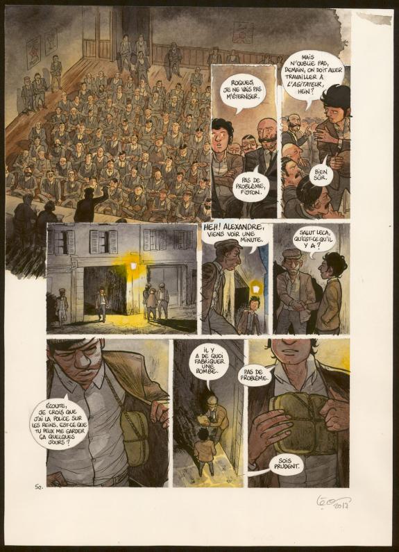 Leonard Chemineau - Le Travailleur de la nuit, Planche origi