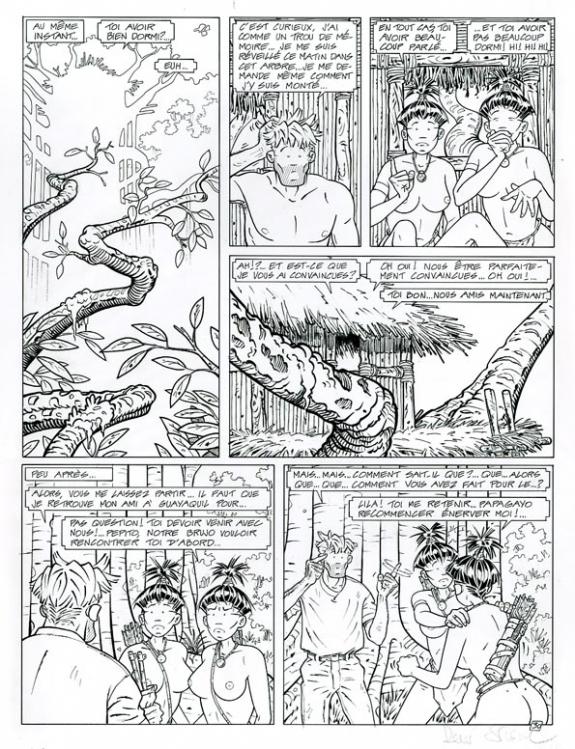 René Sterne - Adler, La jungle rouge, Planche originale 