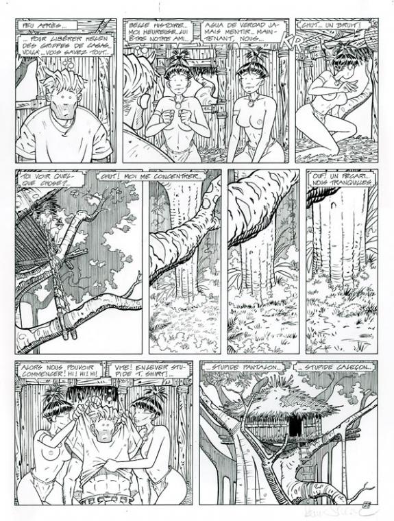 René Sterne - Adler, La jungle rouge, Planche originale 