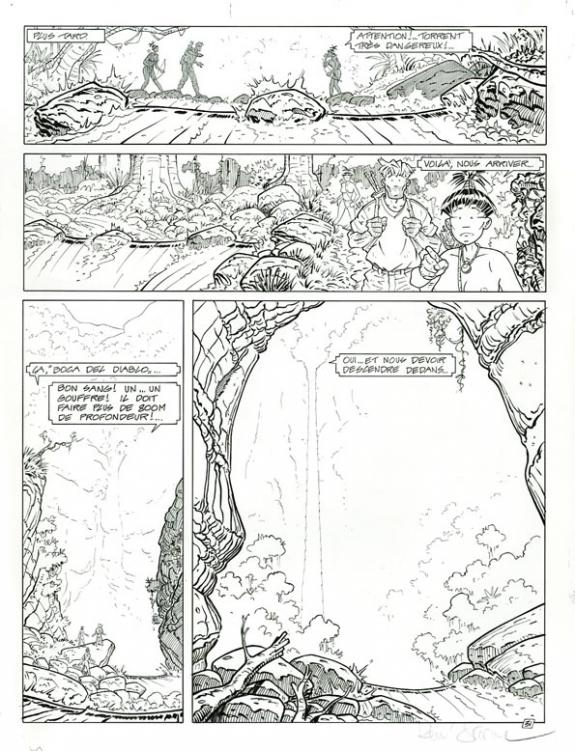 René Sterne - Adler, La jungle rouge, Planche originale 