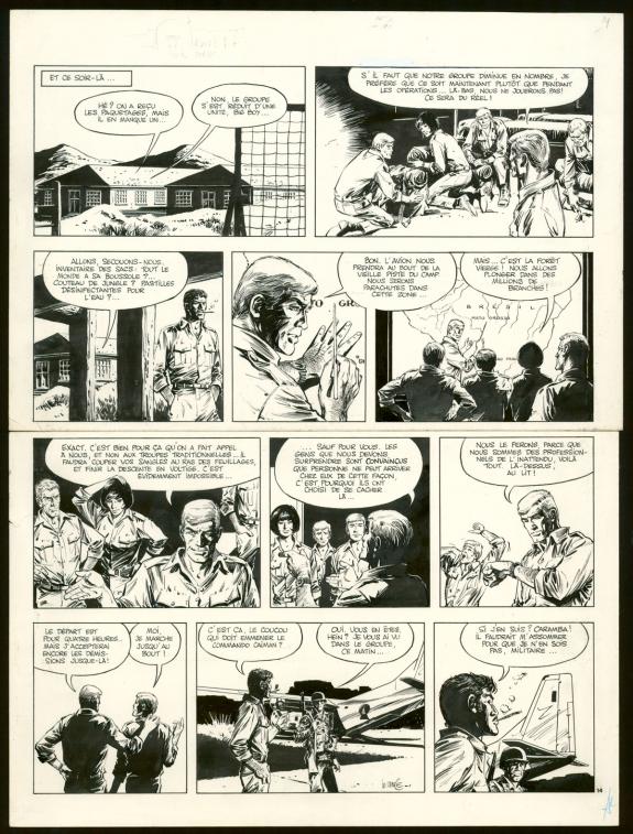 William Vance - Bruno Brazil, Commando Caïman, Planche origi