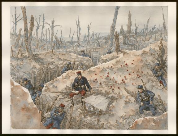 Maël - Notre Mère la Guerre, illustration originale réalisée
