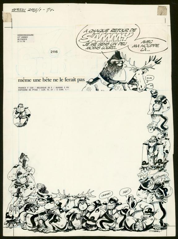 F'murr - illustration originale pour la couverture de Spirou