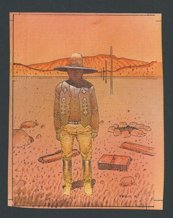 Moebius - Mise en couleur originale pour une carte à collect