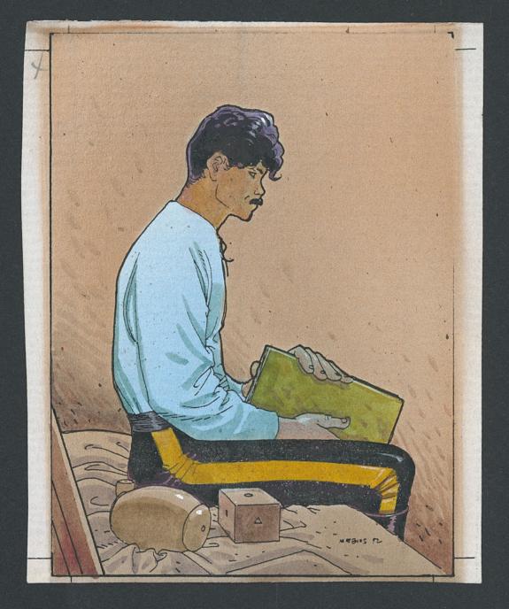 Moebius - Mise en couleur originale pour une carte à collect
