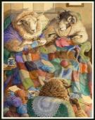 Christopher Dunn - Illustration originale, "Knitting Circle"