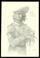  Armel Gaulme Bestiary Sketchbook #1 - Crayonn original : Herr General Parrht 